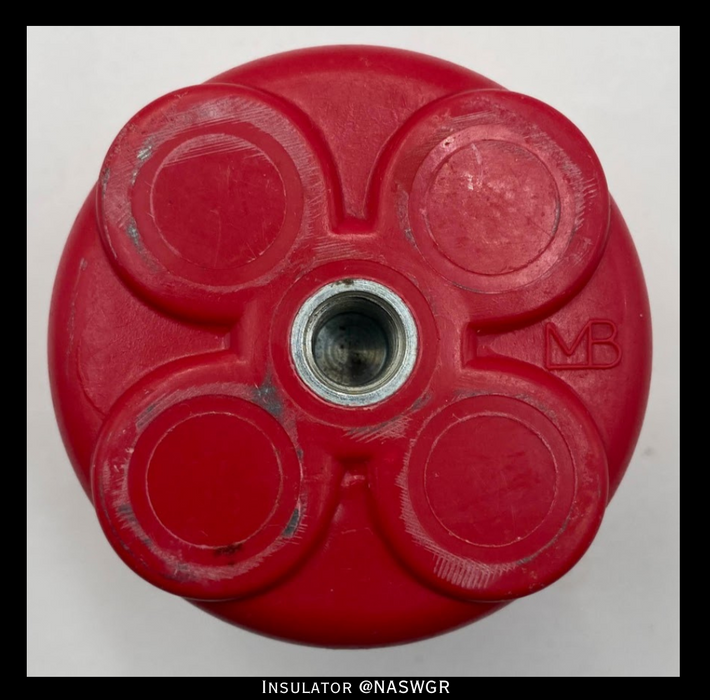 Red Glastic Insulator 4"