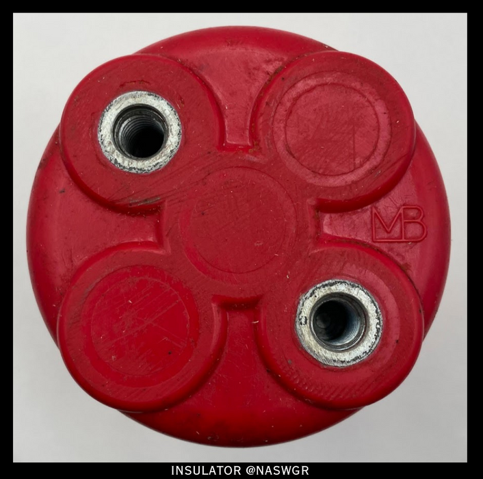 Red Glastic Insulator 6"