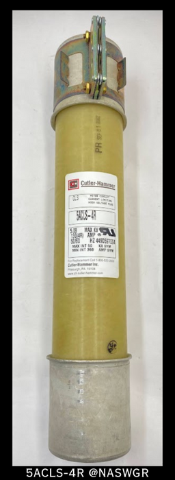Cutler Hammer 5ACLS-4R Current Limiting High Voltage Fuse - 130(4R) Amp, 5.08kV - Unused
