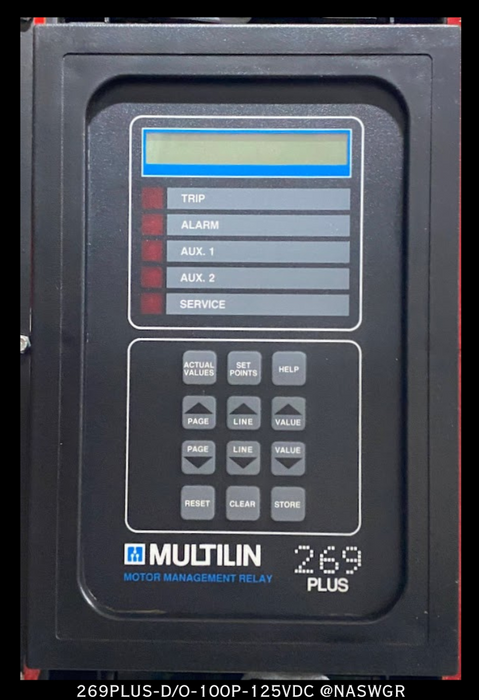 GE Multilin 269PLUS-D/O-100P-125VDC Motor Management Relay