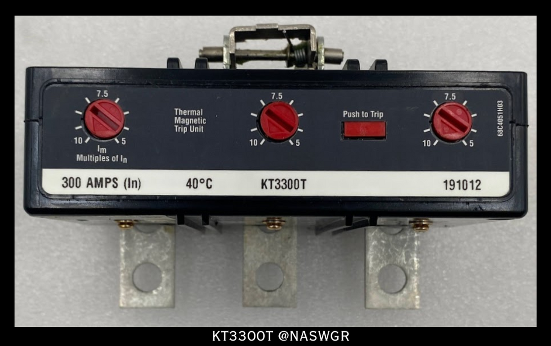 Eaton KT3300T Thermal Magnetic Trip Unit 300A - 1492D90G18