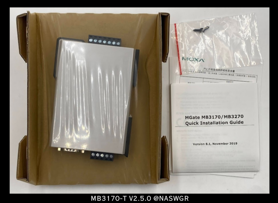 MOXA MB3170-T V2.5.0 MGATE MODBUS GATEWAY - UNUSED
