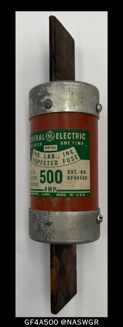 General Electric GF4A500 Enclosed One Time Fuse - 500A/ 250V