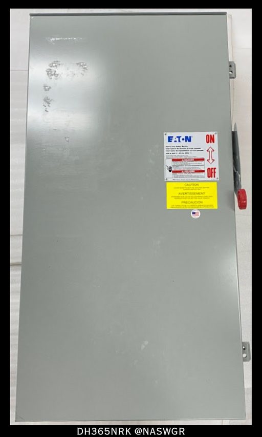Eaton DH365NRK Heavy Duty Safety Switch - 400A/600V/3P4W/N3R - Unused