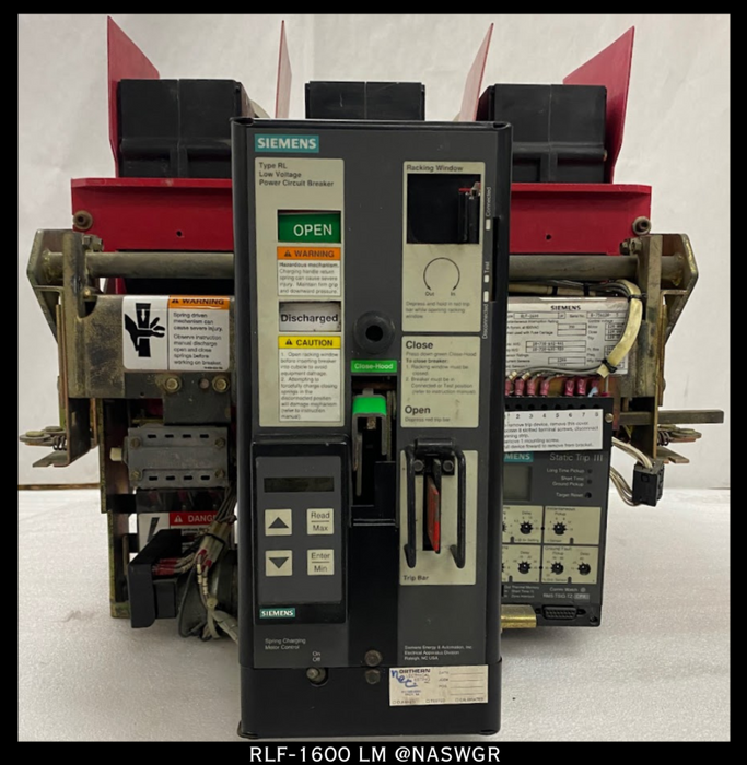 Siemens RLF-1600 LM Circuit Breaker (E/O,D/O) - 1600 Amp