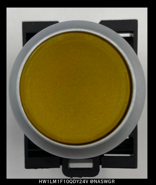 Eaton HW1LM1F10QDY24V Yellow Pilot Indicator Light - Surplus