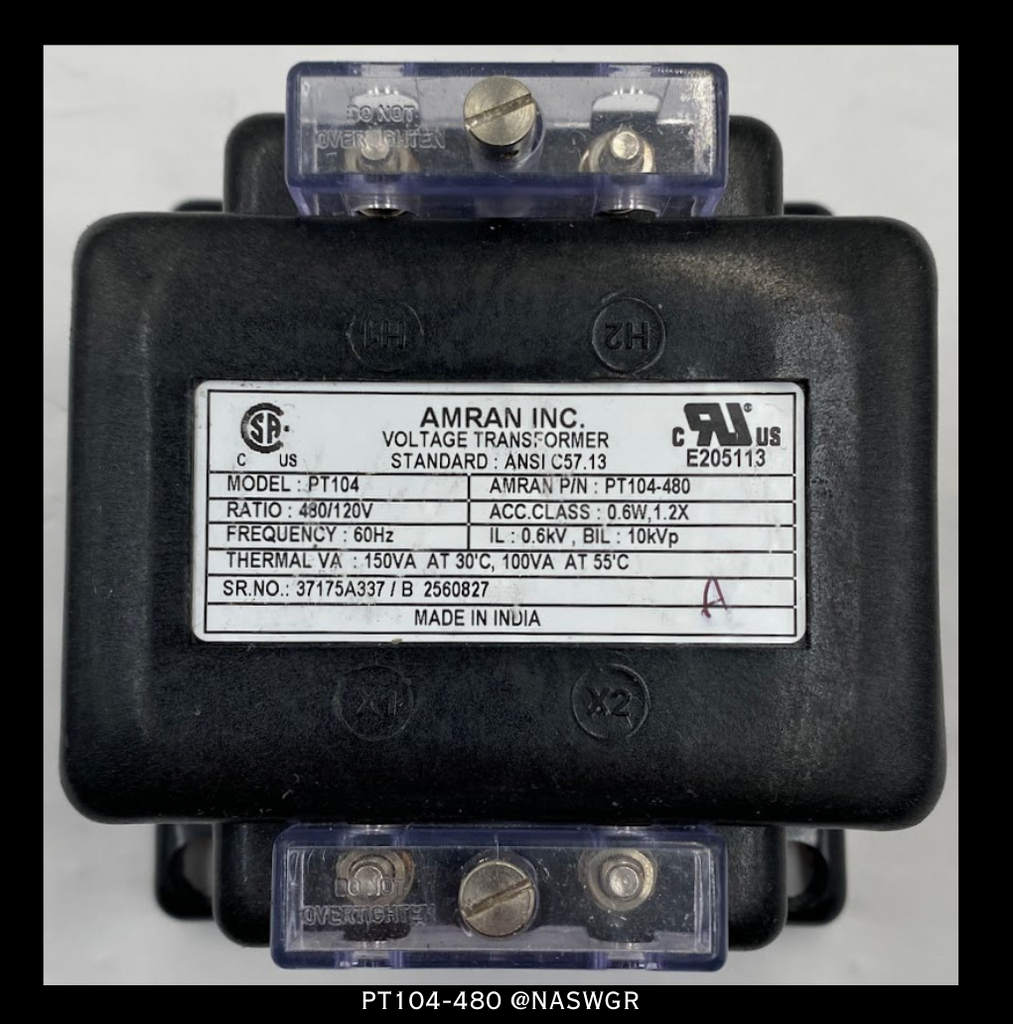 Amran PT104-480 Voltage Transformer - 480/120V