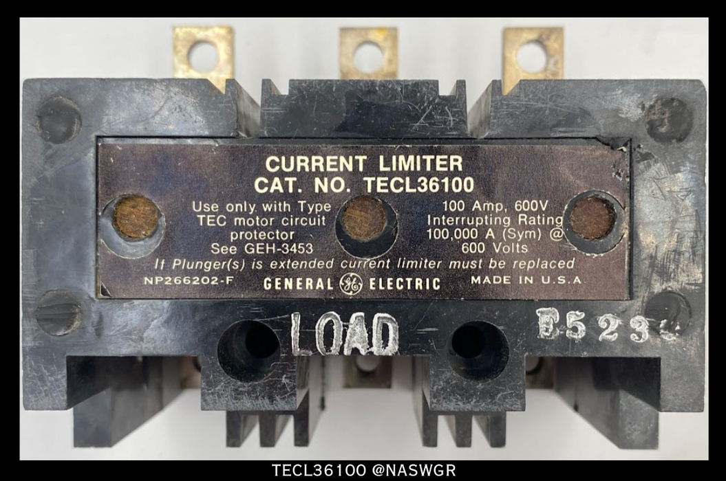 General Electric TECL36100 Current Limiter - 100A/600V