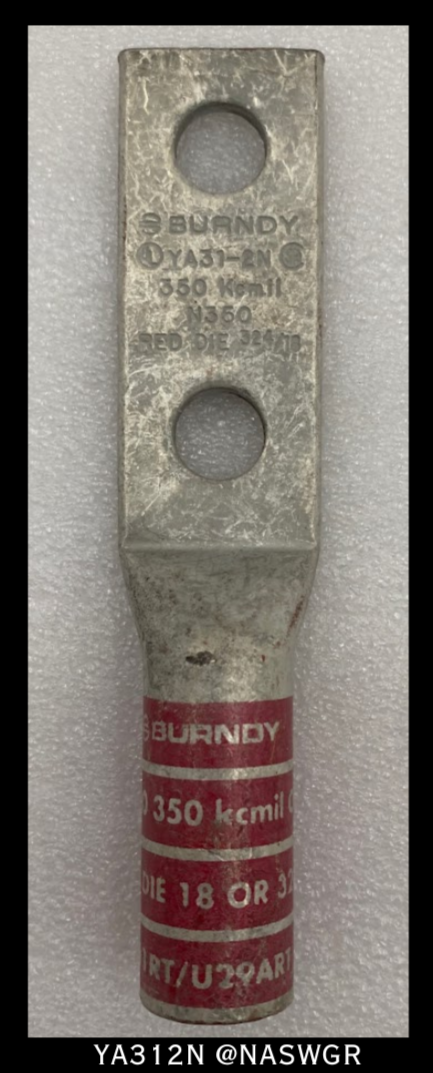 Burndy YA312N Barrel Cabel Lug