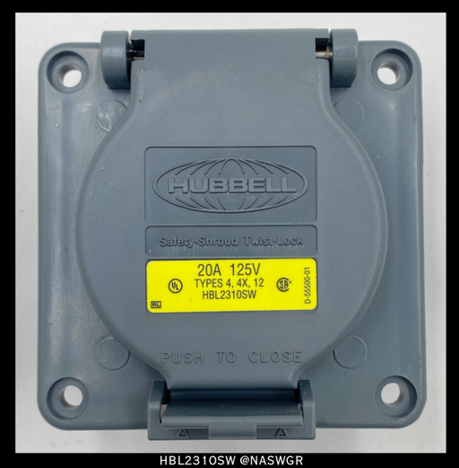 Hubbell HBL2310SW Safety-Shroud Twist-Lock - 20A/125V - Unused