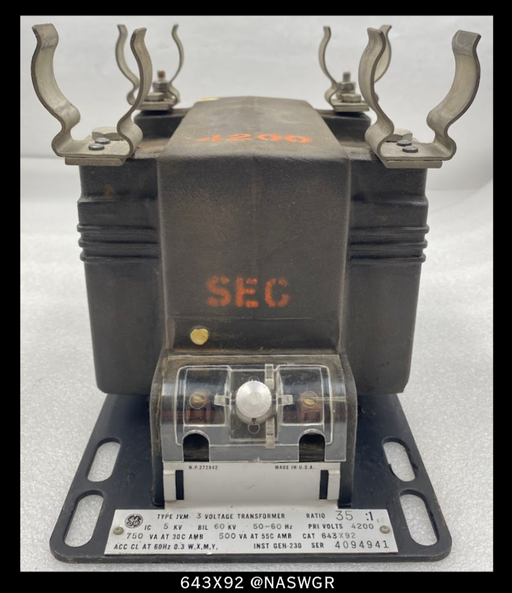 GE JVM-3, 643X92 Voltage Transformer - 35:1