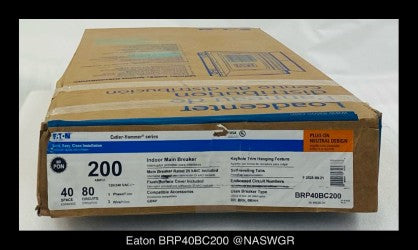 Eaton BRP40BC200 Main Breaker Loadcenter - 200A/240V/N1 - Unused