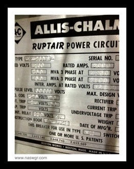 Allis Chalmers AM-250DEFF Circuit Breaker (E/O,D/O) - 1200 Amp