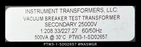 Instrument Transformers PTW3-1-SD02657 Vacuum Breaker Test Transformer - 1:208.33/227.27A