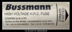 Bussman 15.5CAVH1E High Voltage H.R.C. Fuse - 80,000A/15.5kV - Unused