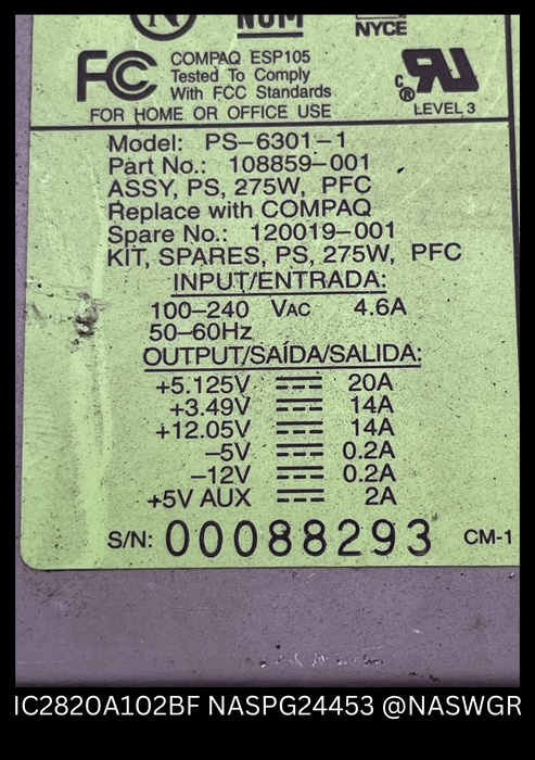 108859-001 - Compaq - PS-6301-1 Relay Module