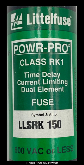 Littelfuse LLSRK 150 Time Delay Fuse - 150A/600vAC - Unused