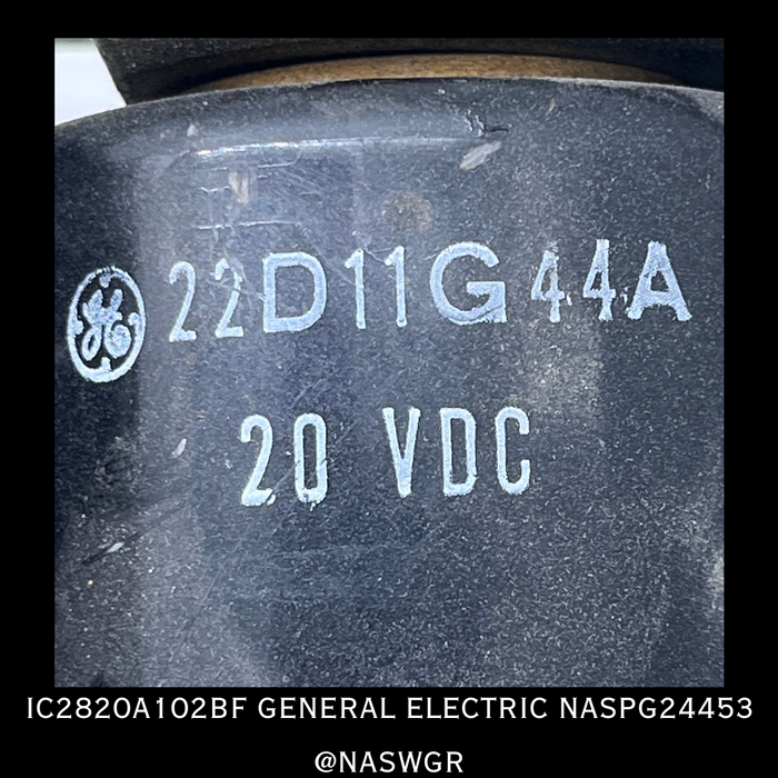 IC2820A102BF ~ GE Ground Fault Relay IC 2820A102BF ~ Coil: 22D11G44A 20 VDC