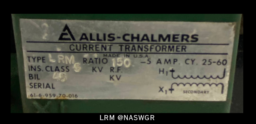 Allis Chalmers 61-6-959-70-016 LRM Current Transformer - 150:5A