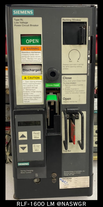 Siemens RLF-1600 LM Circuit Breaker (E/O,D/O) - 1600 Amp