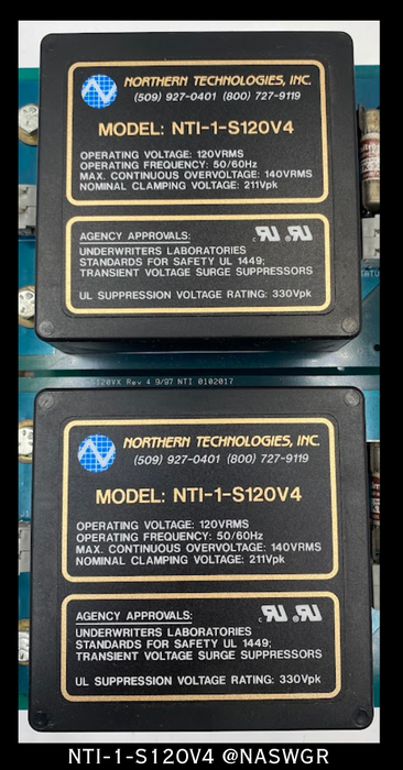 Northern Technologies NTI-1-S120V4 Transient Voltage Surge Suppressor