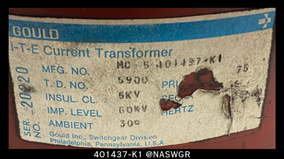 Gould MC-5 401437-K1 Current Transformer - 75:5A