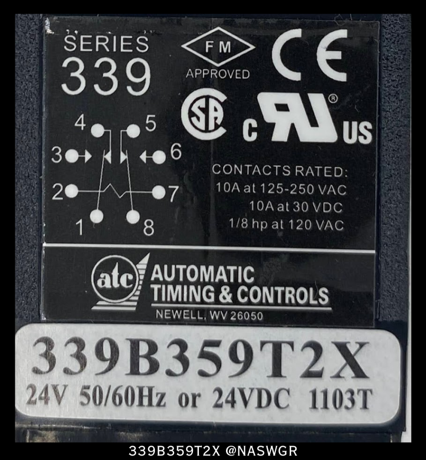 Automatic Timing & Controls 339B359T2X Electronic Timer - Unused Surpl ...