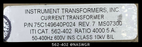 Instrument Transformers 562-402 Current Transformer - 4000:5A