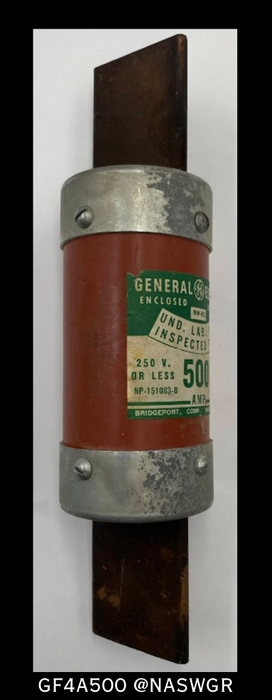 General Electric GF4A500 Enclosed One Time Fuse - 500A/ 250V