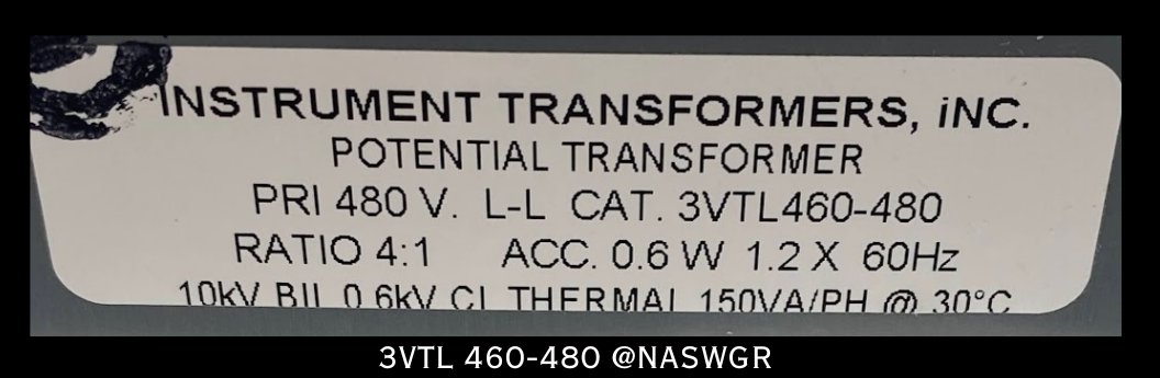 Instrument Transformers 3VTL 460-480 Potential Transformer - 4:1/ 480V