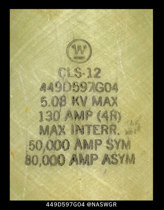 Westinghouse 449D597G04 Type CLS-12 Fuse