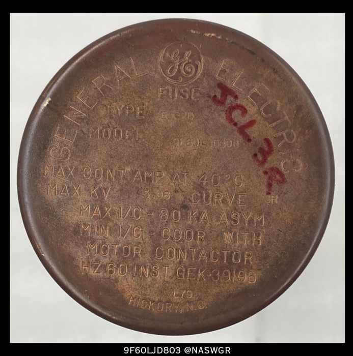 General Electric 9F60LJD803 Type EJ-2D Fuse - 3R/5.08kV