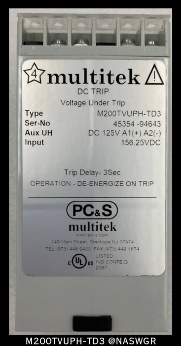 PC&S Multitek DC Trip M200TVUPH-TD3