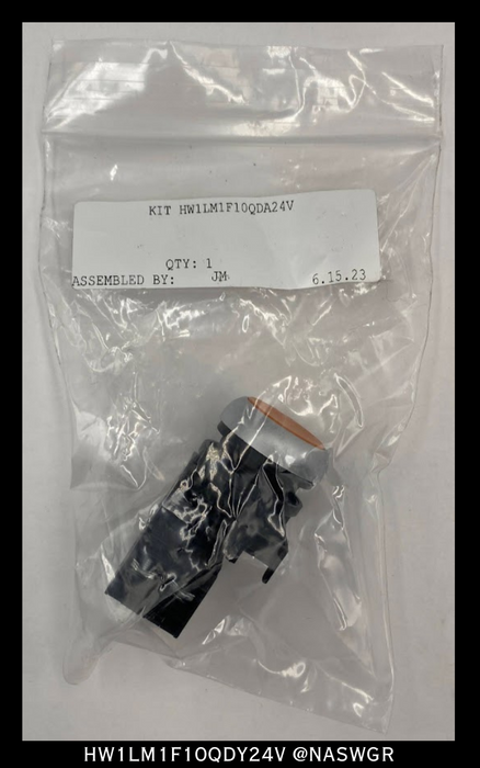Eaton HW1LM1F10QDY24V Red/Orange Pilot Indicator Light - Surplus