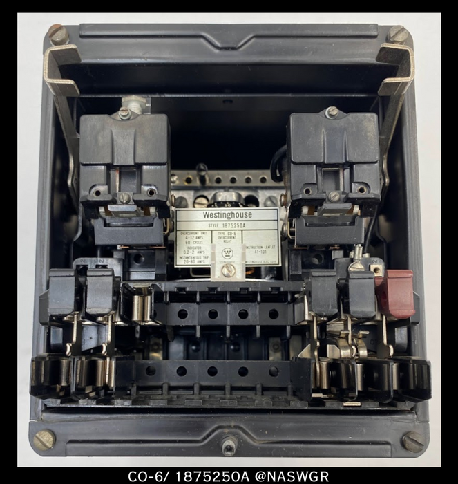 Westinghouse CO-6/ 1875250A Overcurrent Relay - 4-12A