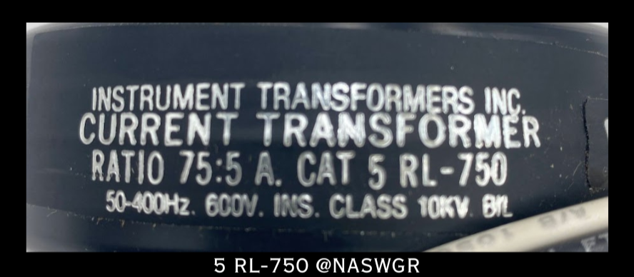 Instrument Transformers 5 RL-750 Current Transformer - 75:5 Amp