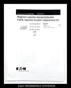 Eaton Magnum DS MDS6083W Breaker (M/O,D/O) - 400 Amp - Unused