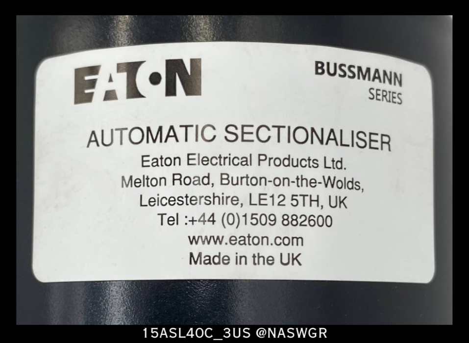 Eaton 15ASL40C_3US Specialty Fuse - 40Amp/15KV