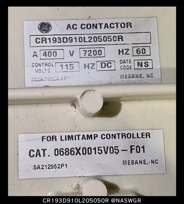 General Electric CR193D910L205050R AC Contactor - 400 Amp