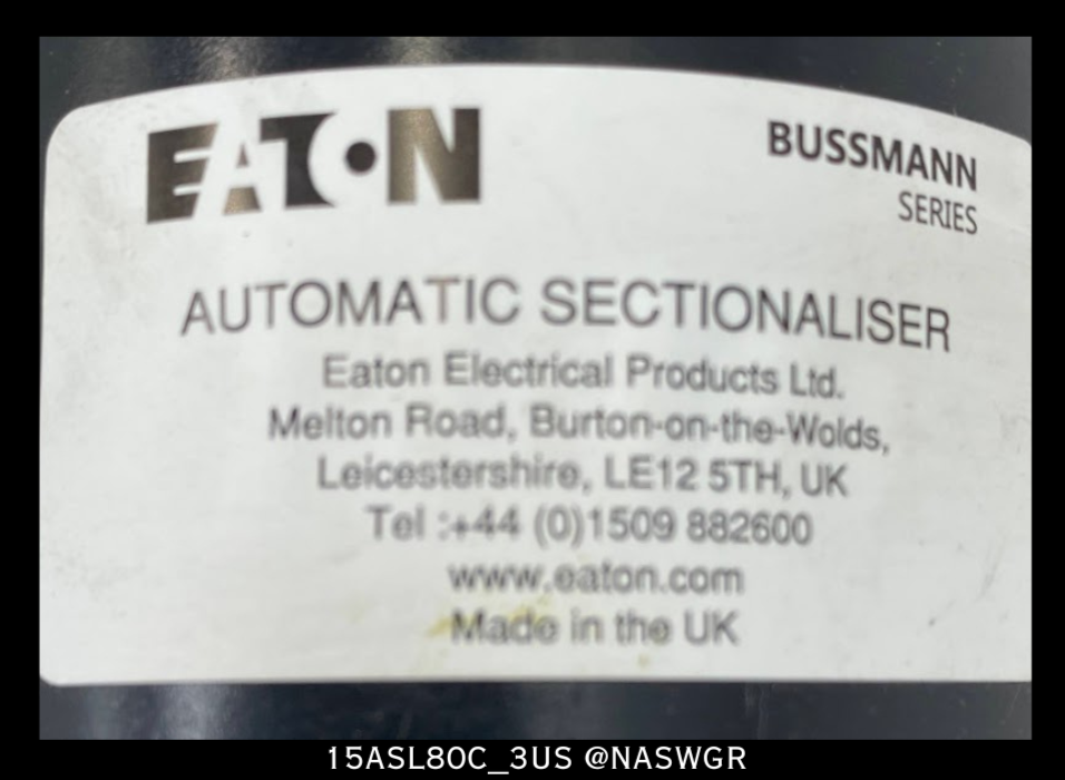 Eaton 15ASL80C_3US Specialty Fuse - 80Amp/15KV