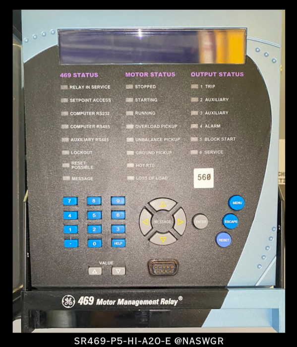 General Electric Multilin SR469-P5-HI-A20-E Motor Management Relay
