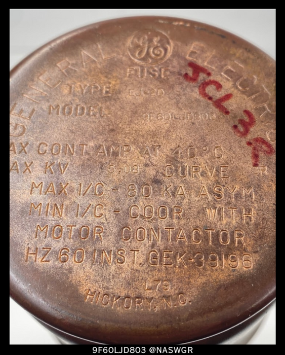 General Electric 9F60LJD803 Type EJ-2D Fuse - 3R/5.08kV