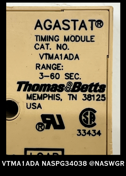 VTMA1ADA  ~ AGASTAT VTMA1ADA ~ AGASTAT TIMING MODULE