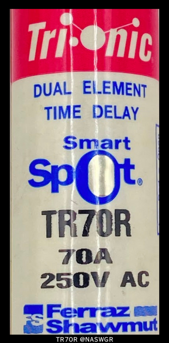 FERRAZ SHAWMUT TR70R Fuse - 70A/ 250V - Unused