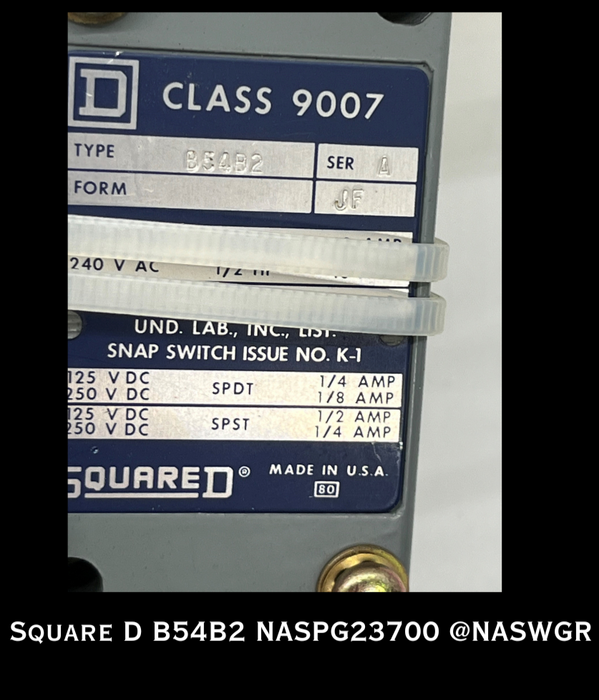 B54B2 ~ Square D B54B2 CLASS 9007 RELAY