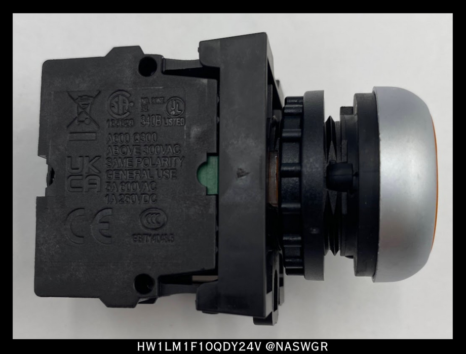 Eaton HW1LM1F10QDY24V Red/Orange Pilot Indicator Light - Surplus