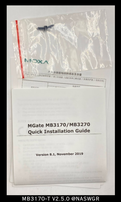 MOXA MB3170-T V2.5.0 MGATE MODBUS GATEWAY - UNUSED