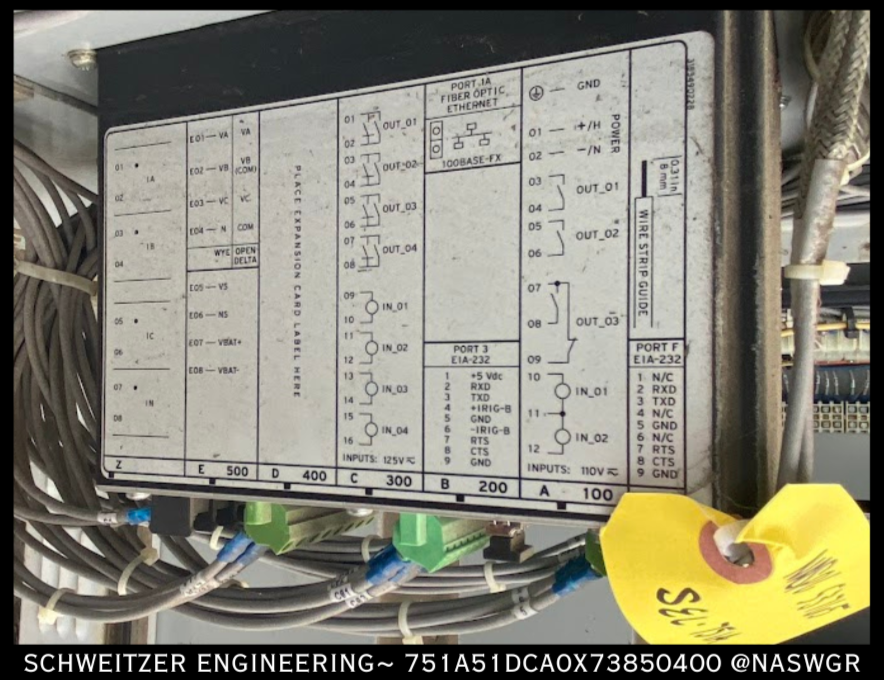 Schweitzer Engineering Laboratories SEL-751A Feeder Protection Relay - 751A51DCA0X73850400