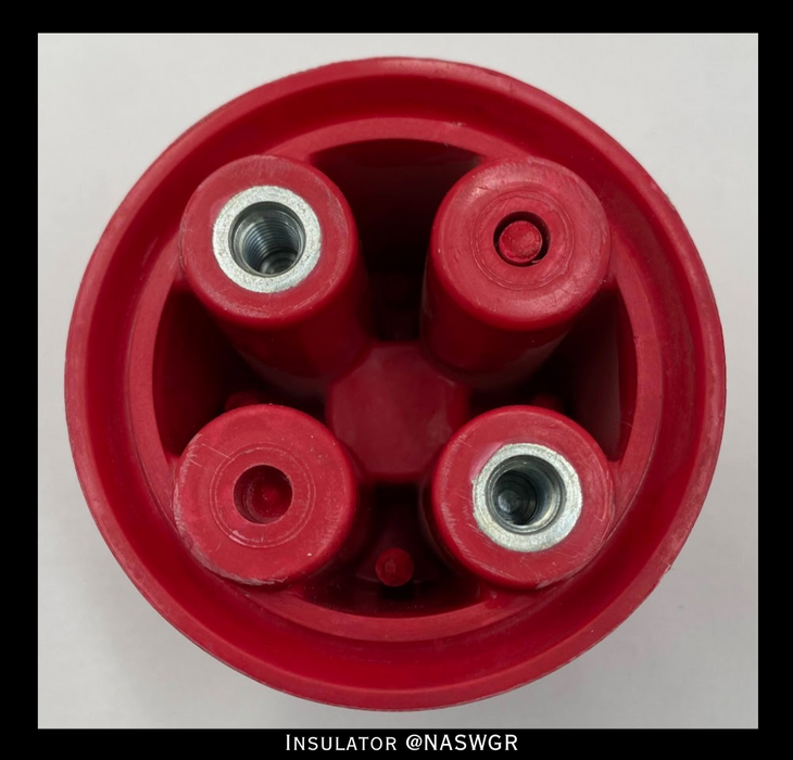 Red Glastic Insulator 4"