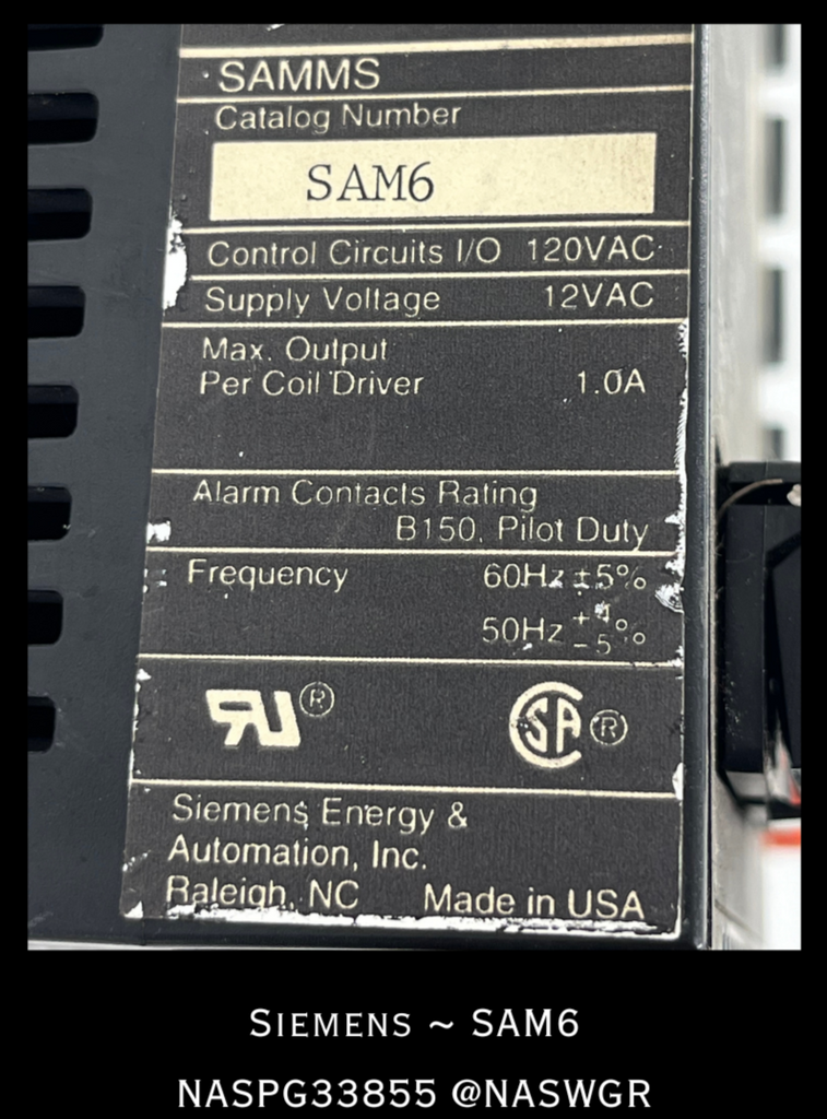 SAM6 - Siemens SAM6 - SAMMA MVE RELAY — North American Switchgear Store